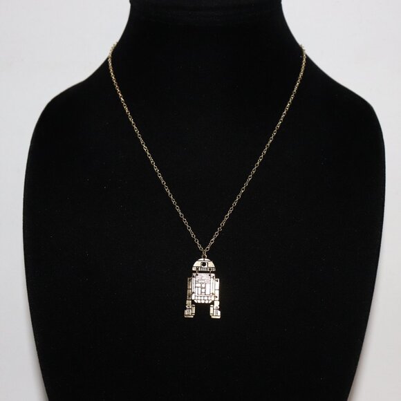 Gold R2-D2 necklace Star Wars 18-20" - Picture 5 of 5